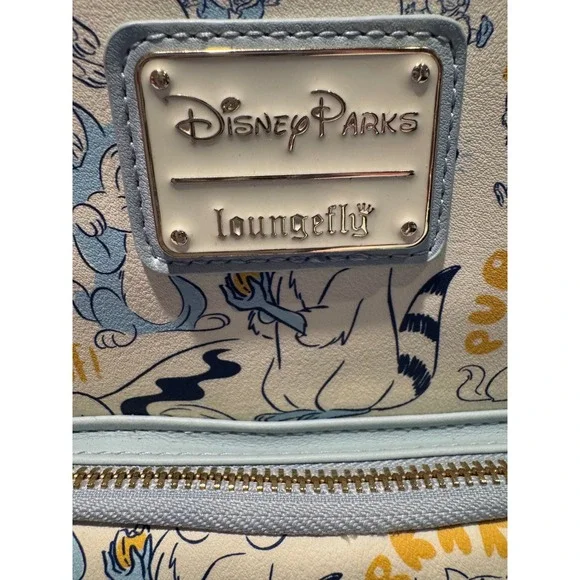 Disney Parks Loungefly Mini Backpack Disney Animals Sound Effects Print Blue - Picture 4 of 11